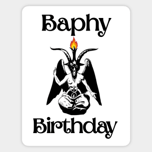 Satanic Birthday Card Sticker